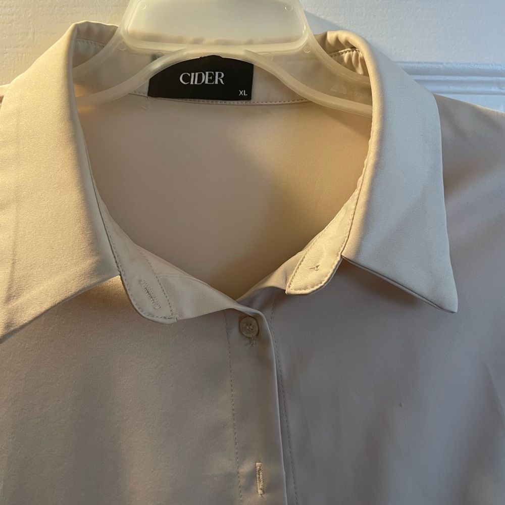 Cider Women's Cream Button-Up Blouse